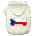 thumbnail image 3 of Pet, Dog  Cat Hoodie Screen Printed, "Bone Shaped Czech Republic Flag", 3 of 11