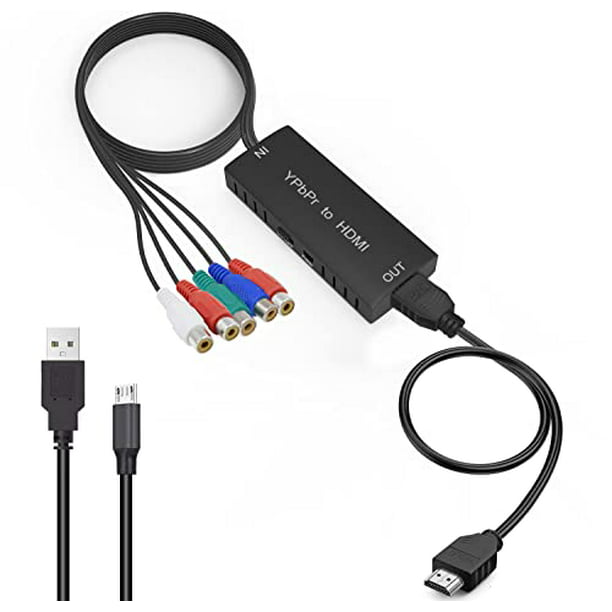 YPbPr to HDMI Component to HDMI Converter Scaler YPbPr to HDMI Converter Video to HDMI Supports 1080P for DVD, PSP, PS2, Xbox 360, NGC to New HDTV Monitor or