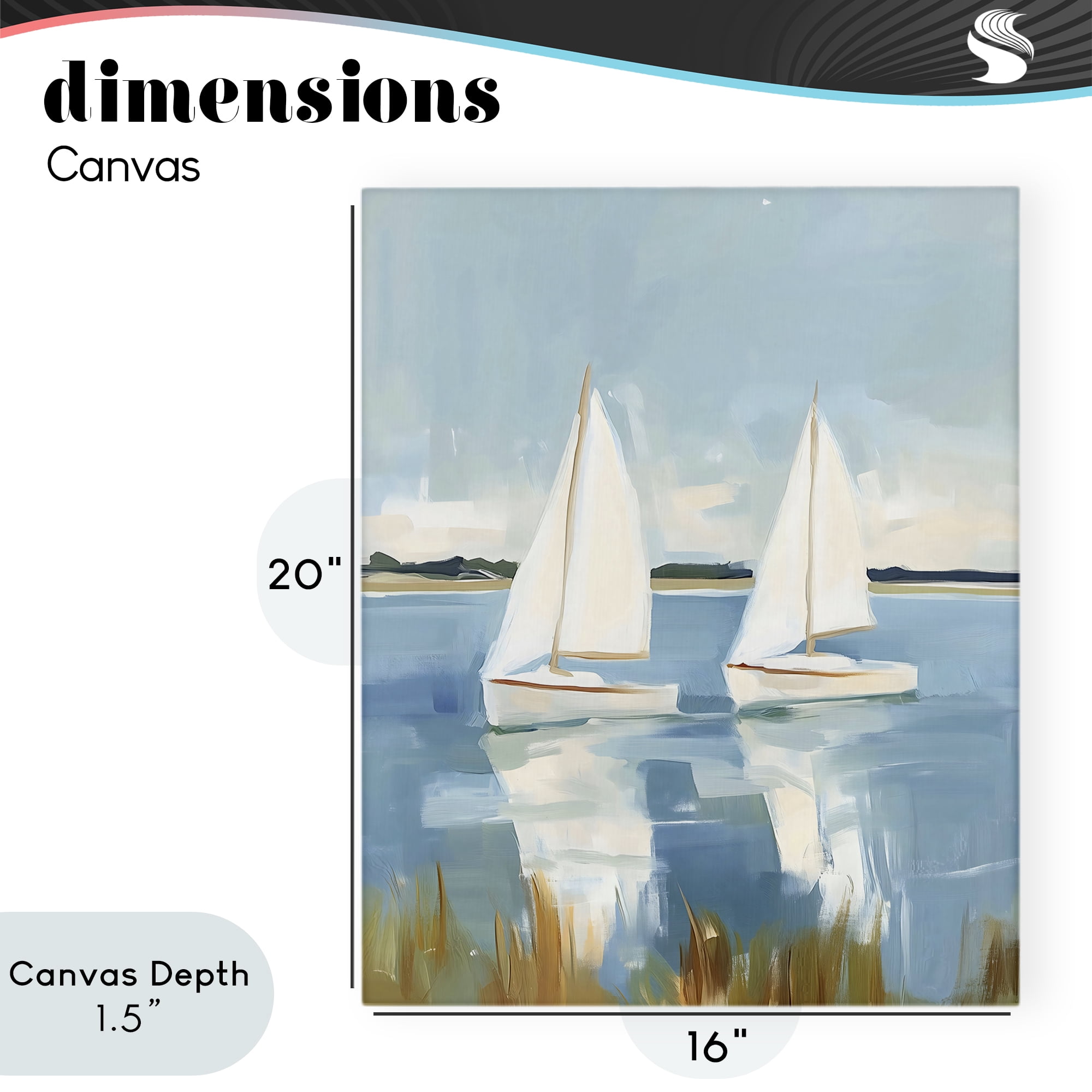 Stupell Industries Twin Sailboats By Shore Canvas Wall Art, design by The Prints Vibe