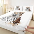 thumbnail image 3 of Homewish Teens Animal Leopard Full Size Sheets 4-Piece,Jungle Wildlife Breathable Bed Sheets,Woodland Safari Cheetah Lightweight Sheet Sets,Lightweight Room Decor, 3 of 7