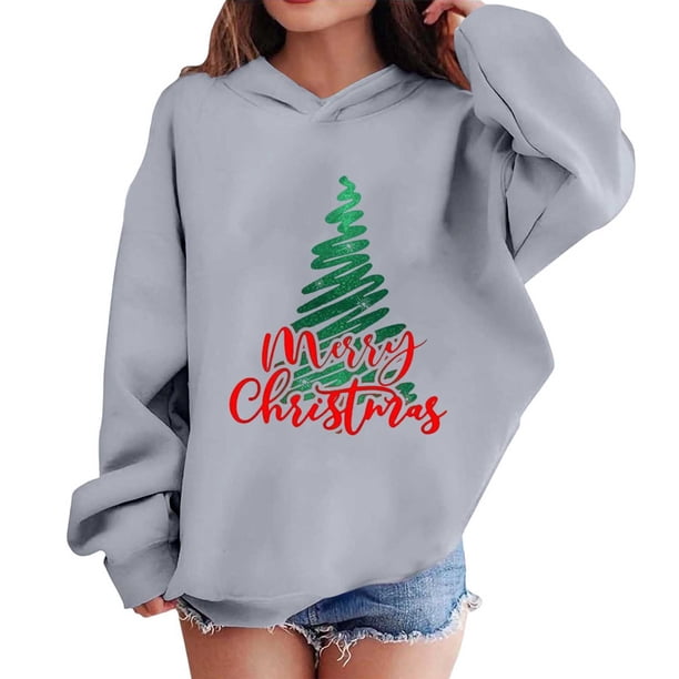 Sudaderas con capucha para niños y niñas, sudaderas navideñas con capucha para niños medianos y grandes, camisetas de manga larga, sudaderas para niños