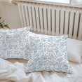 thumbnail image 6 of Throw Pillow Covers 20x20 Inch Set of 2, Light Blue Flower Waterproof Outdoor Pillow Covers, Vintage Farmhouse Boho Leaf Spring Decorative Cushion Pillowcases for Couch, Sofa, Bed, Garden, Patio, 6 of 9