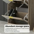 thumbnail image 2 of OXYLIFE Shoe Storage Cabinet Organizer with 3 Flip Mirrored Drawers for Entryway, 2 of 6