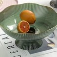 thumbnail image 4 of Plastic Footed Fruit Plate with Draining Hole Detachable Base Household Living Room Coffee Table Fruit Candy Snack Display Plate Green, 4 of 4
