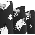thumbnail image 3 of Coolnut Window Curtain Panels White Cats with Paw Grommet Top Room Darkening Thermal Insulated Blackout Window Treatment Drapes 2 Panels W55 x L84 In, 3 of 6