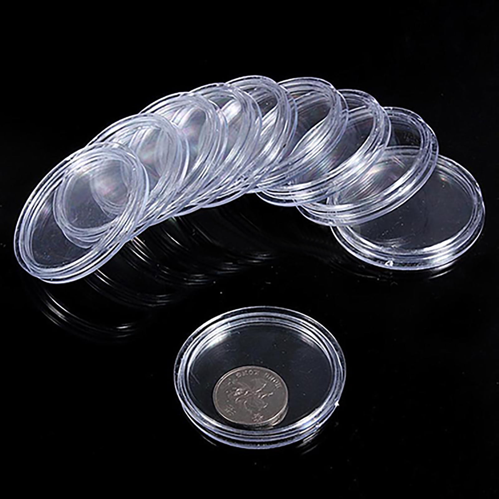 6 Mini Pots Ronds Transparents Pour Cosmétiques Voyage - Contenants Réutilisables, étanches - Échantillons, Crèmes
