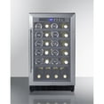 thumbnail image 4 of 18" wide ADA compliant wine cellar for built-in or freestanding use, with digital controls, lock, and LED lighting, 4 of 5