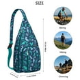 thumbnail image 2 of Funny Shark Face Chest Bag - Comical Great White Design, Water-Resistant Material, 2 of 4