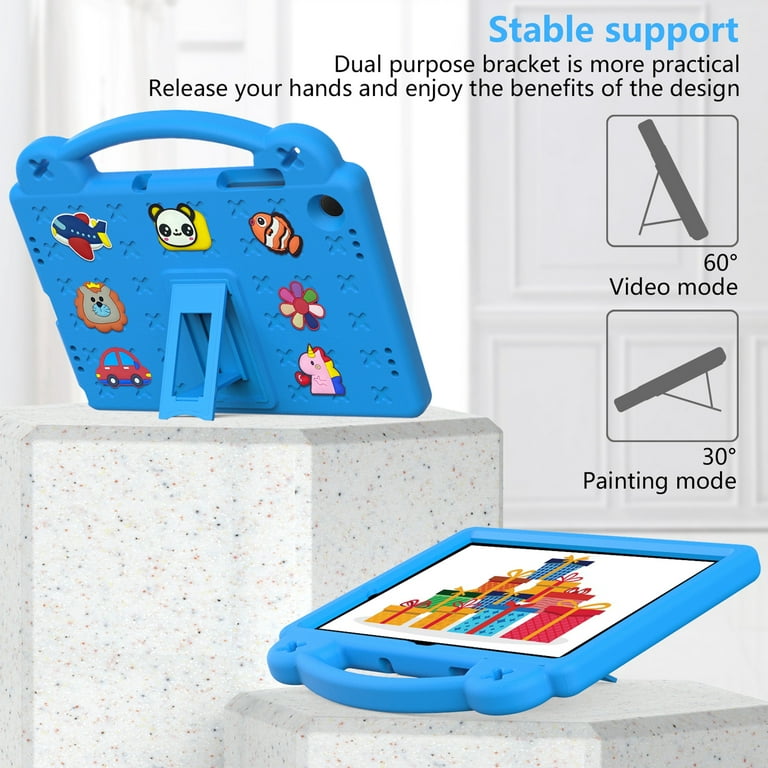 K-Lion Kids Friendly Case for Samsung Galaxy Tab A9 Plus 2023, Cartoon EVA  Shockproof Full Protection Tablet Case Cover with Handle & Kickstand & DIY  Accessories for Samsung Galaxy Tab A9+, Blue 