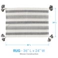 thumbnail image 4 of Split P Raven Stripe White Indoor Rug 2' x 3', 4 of 5
