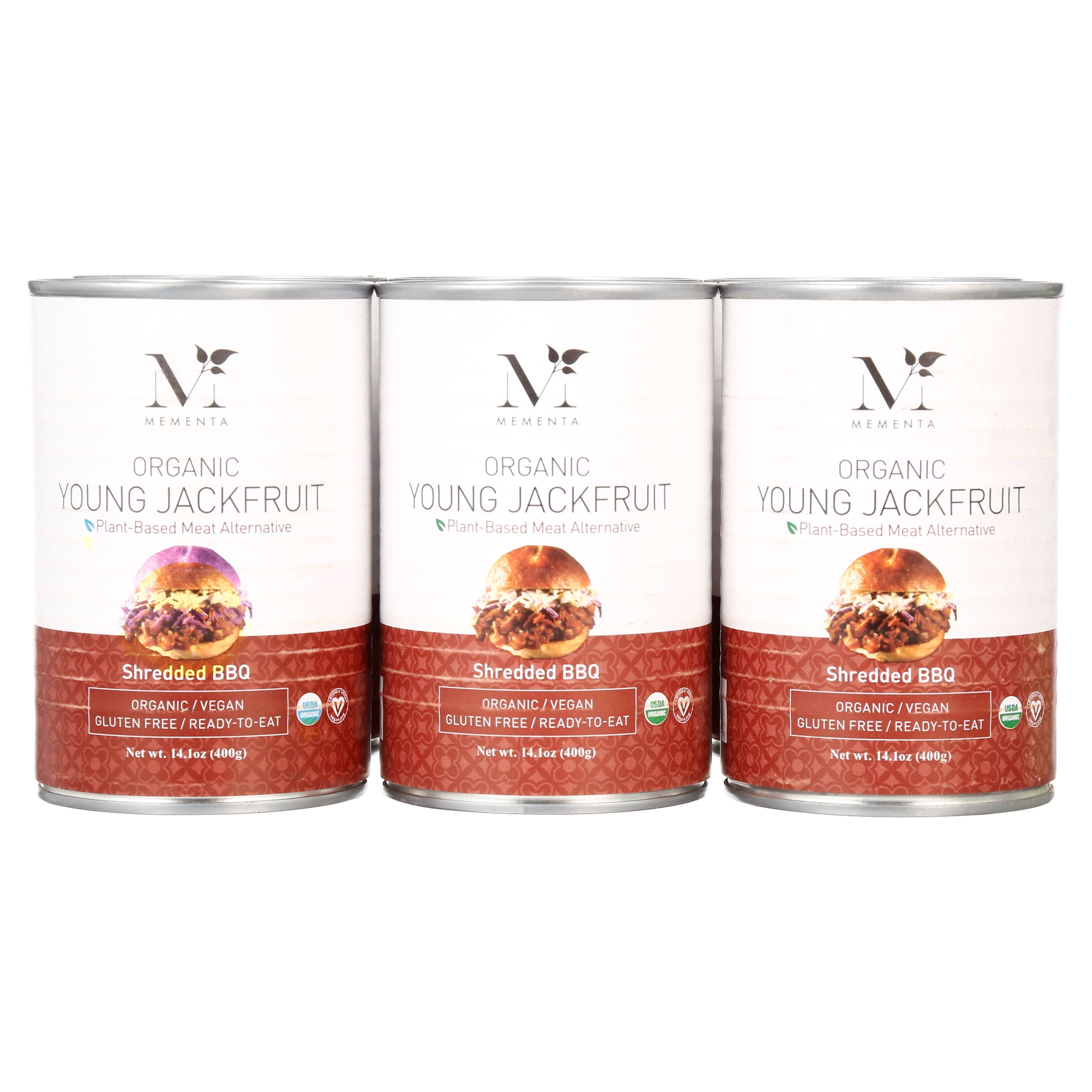 Mementa Inc (6 Pack) Organic BBQ Jackfruit, 14 oz Can
