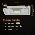 thumbnail image 4 of Sun Visor Compatible with 2006-2011 Honda Civic, Left Driver Side and Right Passenger Side Sunvisor Replaces# 83280-SNA-A01ZA 83230-SNA-A01ZA (Light Gray), 4 of 5