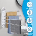 thumbnail image 3 of Dealsgogo Porte-Serviettes pour RV / Barre à Serviettes Rotative à Ventouse pour RV et Caravane / Installation Réglable et Sans Perçage / Tient 4 Serviettes, 3 of 7