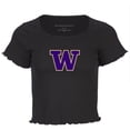 thumbnail image 2 of Women's Black Washington Huskies Baby Top T-Shirt, 2 of 3
