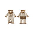 thumbnail image 2 of Cjfdfy Newborn Baby Girl Thanksgiving Clothes My Roll Are Homemade Embroidery Striped Romper Long Sleeve Jumpsuits With Headband Infant Cute Thanksgiving Fall Winter Outfits, 2 of 9
