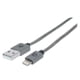 thumbnail image 1 of Cable Lightning a USB-A, Gris LX Manhattan 394345, 1 of 2