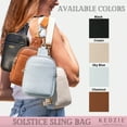 thumbnail image 6 of Kedzie Solstice Convertible Sling Vegan Leather Crossbody Bag, Sky Blue (Women's), 6 of 11