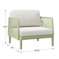 thumbnail image 4 of WestinTrends Playa Modern Outdoor Polypropylene Resin Deep Seating Patio Club Chair, Green, 4 of 16