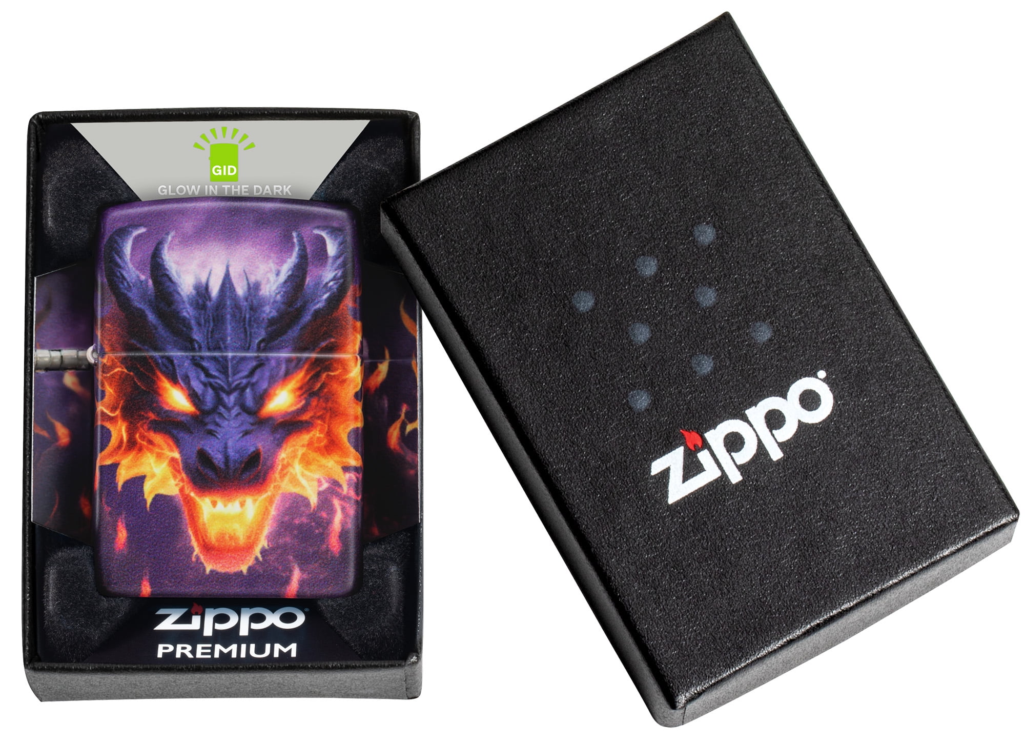 Zippo Glowing Dragon Design 540 Color Glow in the Dark Pocket Lighter