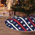 thumbnail image 6 of Daiia Patriotic Star Drawing Merry Christmas Tree Skirt , Xmas Large Lace-up Tree Skirt, Santa Snowflakes Rustic Home Decorations New Year Party Farmhouse Decor-30", 6 of 7