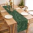 thumbnail image 3 of Table Runner 72 Inches Long for Kitchen Dining, Green Leaves Dresser Scarf Farmhouse, Dining Table Decorations for Wedding/Parties, Spring Watercolor Ethnic Botanical Geometric 13 x 72 In, 3 of 9