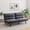 Light black, variant on Convertible Armless Futon Sofa Bed,3" Memory Foam Modern Loveseat Couch,71" L Sleeper Sofa Bed,Small Splitback Modern Faux Leather Futon Sofa