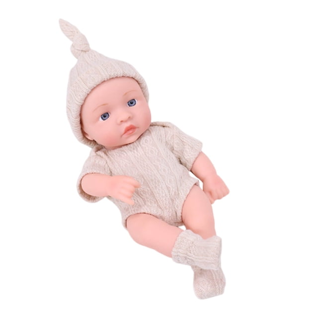 fheaev 7.48 Inch Soft Newborn Baby Dolls Vinyl Baby Dolls With Clothes Set Including Pacifier Realistic Doll Look Real