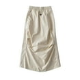 thumbnail image 2 of Antinious Winter Skirts for Women,Skirts for Women Trendy,Long Skirts for Women Solid Casual Pencil Skirt with Zip,Beige,S, 2 of 5