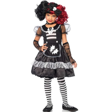 Girls' 2PC. Rebel Rag Doll Apron Dress w/ Headband Costume