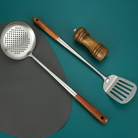 

Cheers US Metal Spatula Cooking Tools - Professional Kitchen Flat Flexible Long Handled Stainless Steel Flipper Utensils-Slotted Spatula Fish Spatula Wok Spatula Perfect