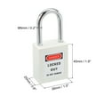 thumbnail image 2 of Unique Bargains Lockout Tagout Locks with Key, Loto Locks Safety Padlock Keyed Different with Lockout Tag Style 1, White, 2 of 6