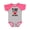 Baseball Heather and Hot Pink, variant on Inktastic Nana and Pops Love Me Grandkids Crab Boys or Girls Baby Bodysuit