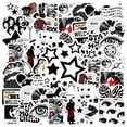 thumbnail image 3 of 35pcs Retro Stickers Stationery Stickers Music Stickers Rock and Roll Stickers for Laptops Suitcase Guitar, 3 of 9