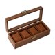thumbnail image 1 of Caja para relojes Premium para hombre y mujer, contenedor a prueba de polvo, elegante con tapa acrílica. 4 ranuras, 1 of 9