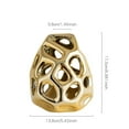 thumbnail image 3 of Loespoir Honeycomb Openwork Ceramic Flower Vase, Hollowed Decorative Vase For Living Room, Dinner Room, Bedroom, Office, Unique Design, Table Centerpiece(Gold), 3 of 6