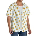 thumbnail image 2 of Fotbe Cute Duck Diver Camisa Estampada de Manga Corta para Hombre, Casual de Verano, Estilo Playero, Sin Arrugas-Large, 2 of 5