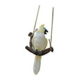 thumbnail image 4 of Figura de loro de jardín colgante, estatua de pájaro para jardín, decoración, adorable micro paisaje Loro blanco, 4 of 9