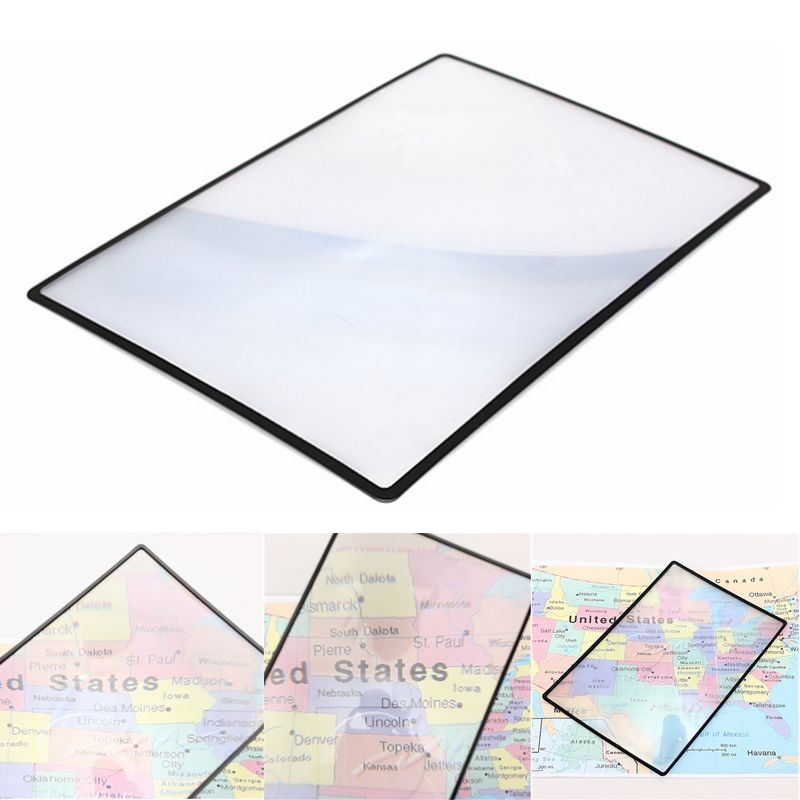 A5 Flat PVC Magnifier Sheet X3 180X120mm Book Page Magnifying Reading Glass Walmart Canada