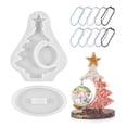 thumbnail image 1 of Matsuzay Molde de resina de Gel de sílice para decoración de árbol de Navidad, fácil de desmoldar, regalo de resina de fundición Kits de decoración para fiestas Blanco Cadena de cuentas de colores, 1 of 6