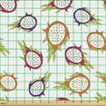 thumbnail image 2 of Fruits Upholstery Fabric by the Yard, Tropical Dragon Fruit Motif in Various Colorful Summer Vitamin Juicy Eat Design, Decorative Fabric for DIY and Home Accents, Multicolor by Ambesonne, 2 of 5