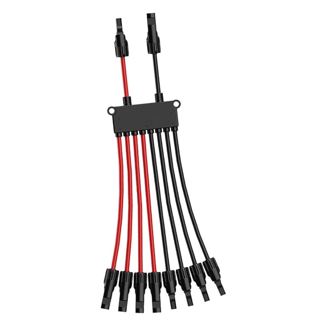 Mornei Solar Panel Y Branch Connector Easy Installation Accessories Replace Adapter 2 in 8 Out