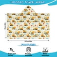 thumbnail image 2 of Cartoon Construction Vehicles Clouds Hooded Bath Towel，50"x30" for Ages 3 To 12 Kids, Quick Dry Lightweight Soft Microfiber Hood Beach Towel Cover Up for Kids, 2 of 7