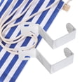 thumbnail image 6 of Uxcell Foot Hammock Under Desk, Adjustable Foot Rest Sling with Hooks Portable Desk Footrest, Blue White Style 1, 6 of 6