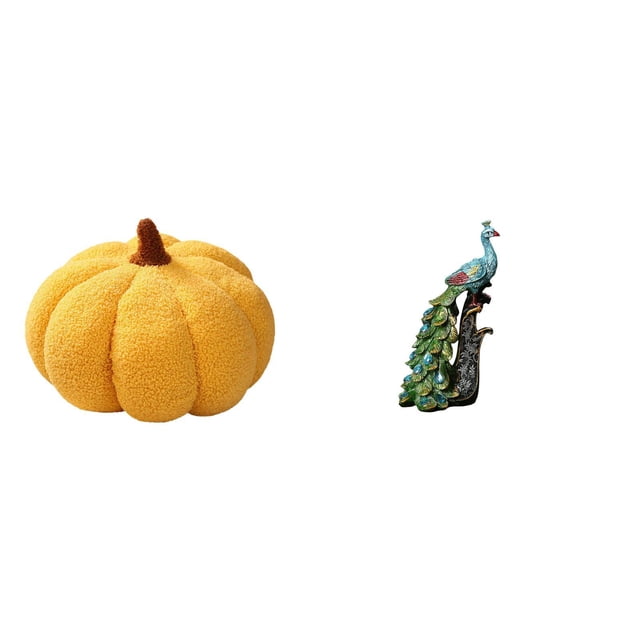 Cojines de calabaza de Halloween, cojines para sofá y estatua de , colección de esculturas de animales para dormitorio, oficina, sala de esta