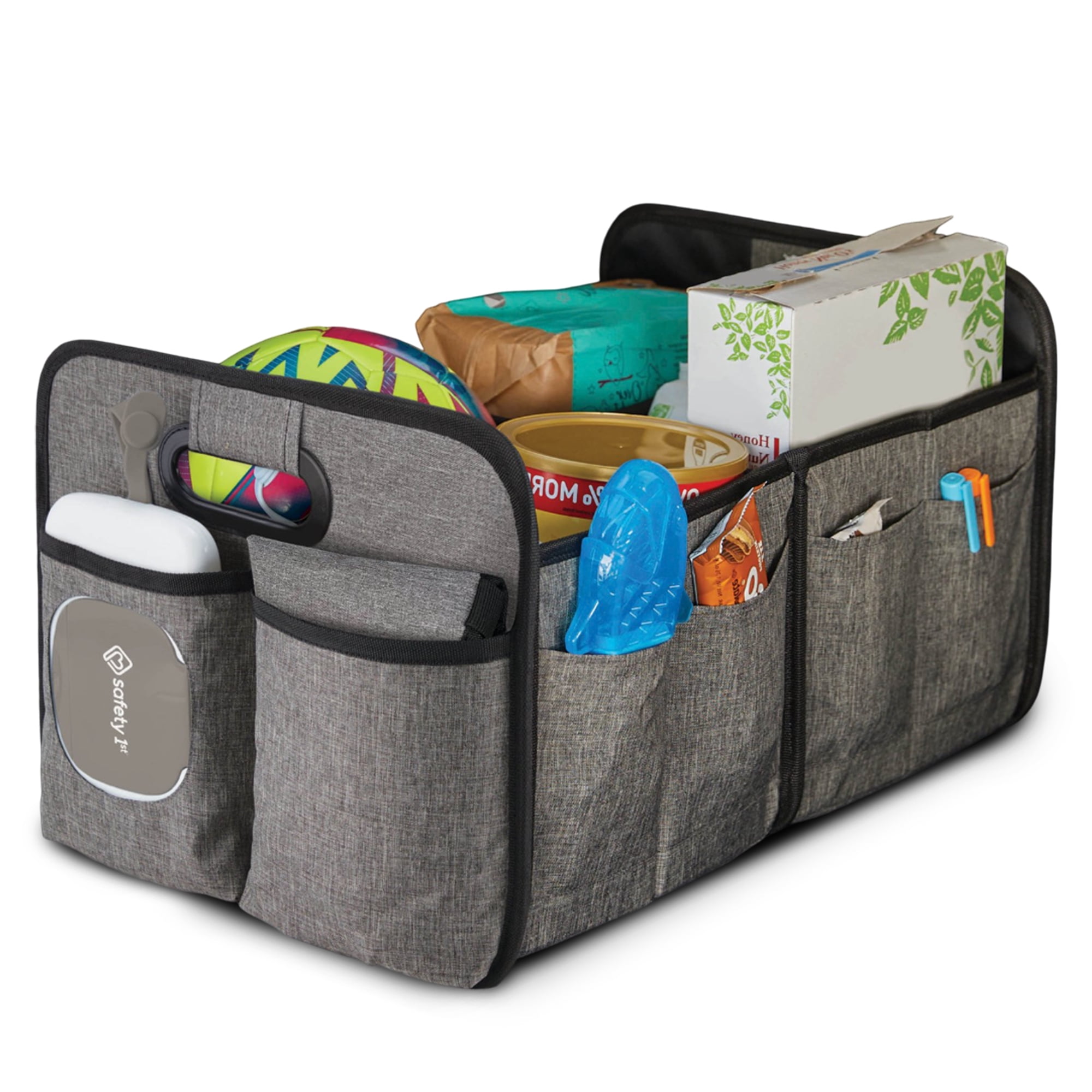 Safety 1st Child Trunk Organizer and Fold-Out Baby Diaper Changing Station Caddy with Compartments