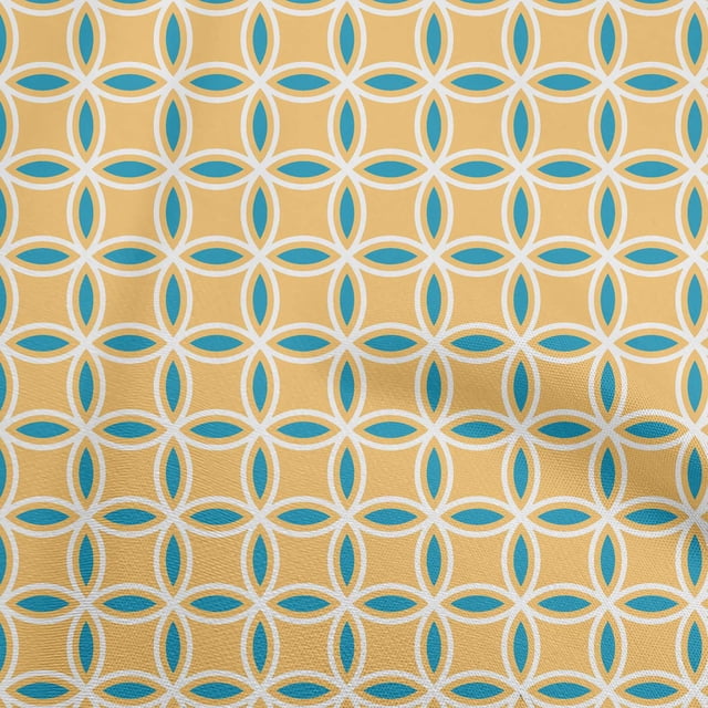oneOone Velvet Brown Fabric Geometric Sewing Material Print Fabric By The Yard 58 Inch Wide