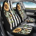 thumbnail image 4 of XYZCANDO Waterproof Car Seat Covers Truck Van Auto, Non-Slip Stretchable Front Seat Cover 2 pcs Polyester Sunflower Hummingbird, 4 of 10