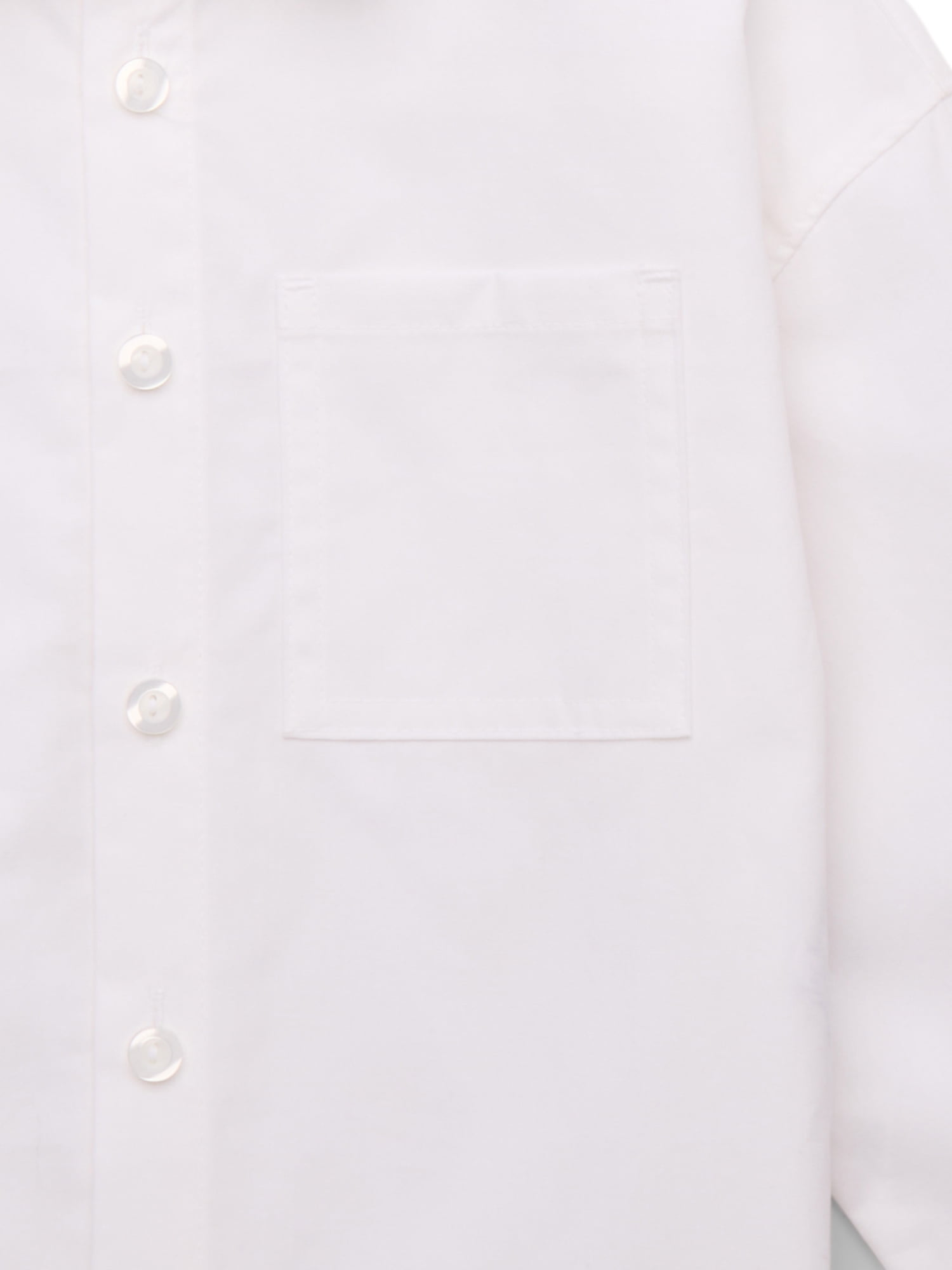 Wonder Nation Tween Girls Cotton Button-Down Shirt with Long Sleeves, Sizes 4-18