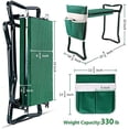 thumbnail image 3 of Garden Kneeler and Seat - Heavy Duty Folding Stool with Thick Pad, Tool Pouch, 330 lbs Capacity - Knee & Back Support, Perfect for Seniors, Women, Men, 3 of 9
