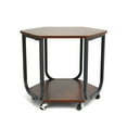 thumbnail image 6 of Lusimo 2 Tier Side Table Round Wood Coffee End Table with Storage Rack Sofa Side Table for Living Room Bedroom Corner, 6 of 10